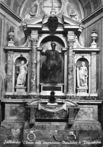 Cartolina Sabbioneta Chiesa dell' Incoronata Mausoleo e Vespasiano