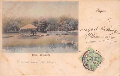 Cartolina Saigon Giardino Botanico 1903