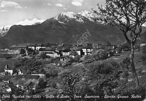 Cartolina Saint Nicolas Frazione Superiore 1964