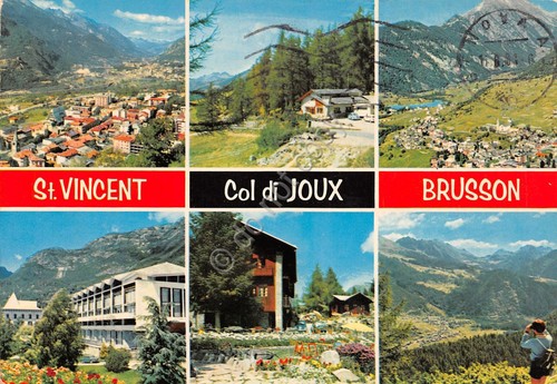 Cartolina Saint Vincent Col de Joux Brusson vedute varie 1981 …