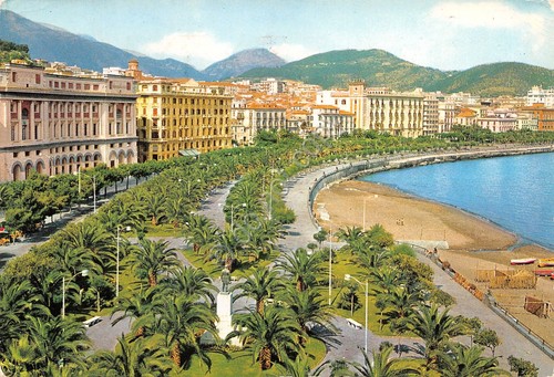 Cartolina Salerno Lungomare 1963 Timbro PT