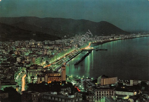 Cartolina Salerno Panorama Notturno anni '70