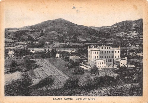 Cartolina Salice Terme Carta del Lavoro 1938