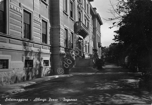 Cartolina Salsomaggiore Albergo Porro Ingresso 1959