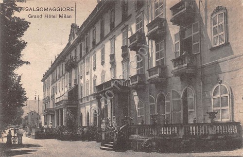 Cartolina Salsomaggiore Grand Hotel Milan 1916