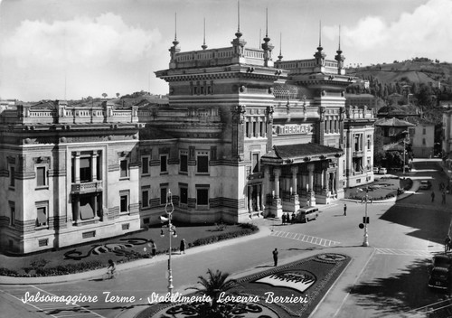 Cartolina Salsomaggiore Terme Stabilimento Berzieri 1958