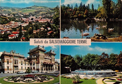 Cartolina Salsomaggiore Terme vedute 1978 (Parma)