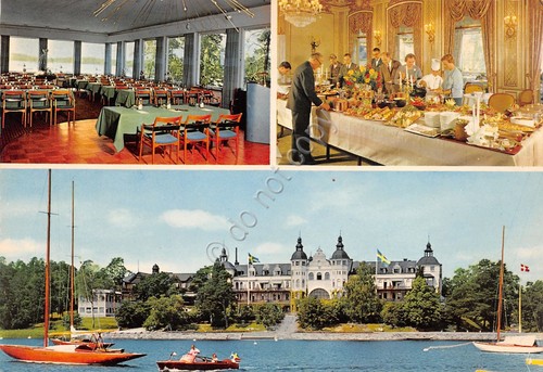 Cartolina SaltsJobaden Grand Hotel vedute interno e esterno