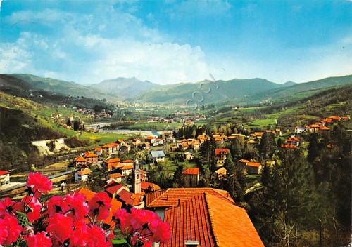 Cartolina San Bartolomeo Savignone Panorama e fiume Scrivia