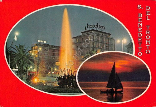 Cartolina San Benedetto del Tronto Hotel Rosy e barca a …