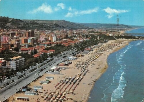 Cartolina San Benedetto del Tronto panorama aereo 1970