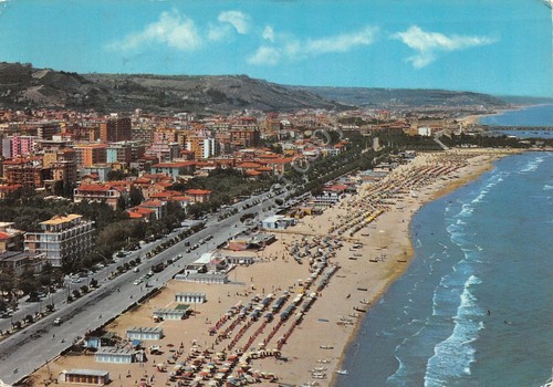 Cartolina San Benedetto del Tronto Panorama aereo spiaggia case strada …