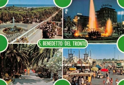 Cartolina San Benedetto del Tronto Vedute varie 1986 (Ascoli Piceno)