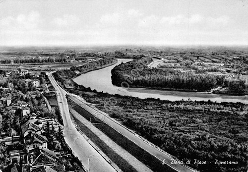 Cartolina San Donà di Piave panorama