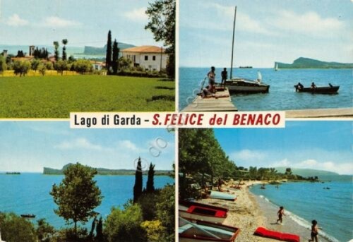 Cartolina San Felice del Benaco vedute 1981 (Brescia)