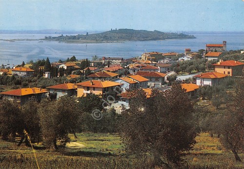 Cartolina San Feliciano sul lago Trasimeno panorama case Isola Polvese …