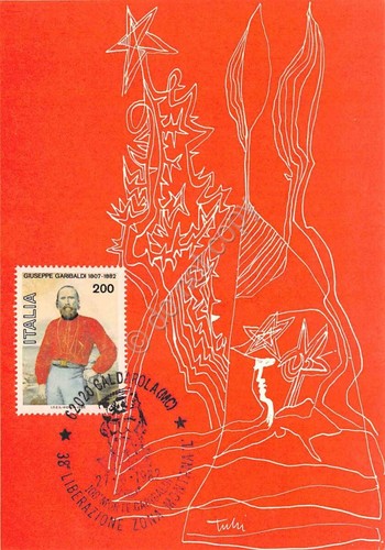 Cartolina San Ginesio Caldarola Centenario Morte Garibaldi Ill Tulli 1982