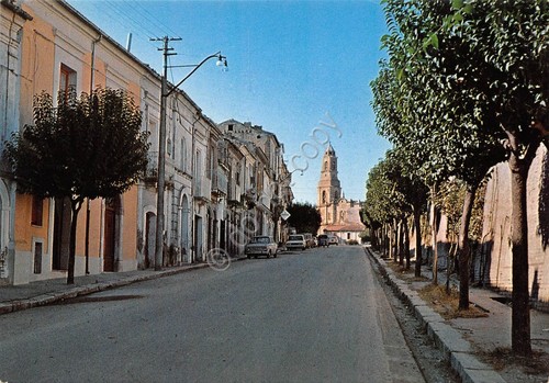 Cartolina San Martino in Pensilis Via Matteotti 1984