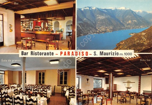 Cartolina San Maurizio Brunate Ristorante Paradiso vedute 1972 (Como)