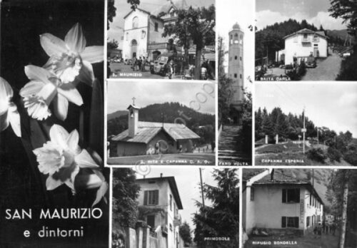 Cartolina San Maurizio e dintorni vedute panorama 1961