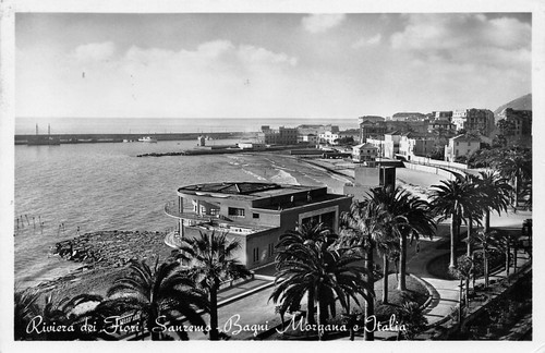 Cartolina San Remo Bagni Morgana e Italia