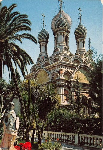 Cartolina San Remo Chiesa Russa (Imperia)