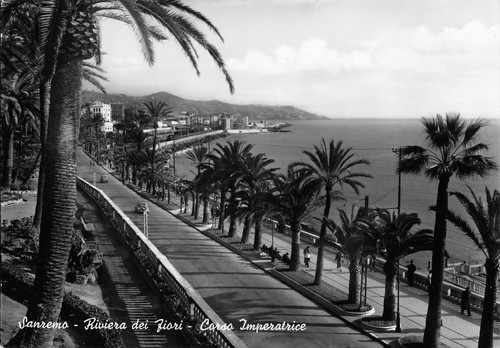 Cartolina San Remo Corso Imperatrice (Imperia)