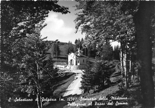 Cartolina San Sebastiano di Folgaria Santuario della Madonna Pellegrina anni …