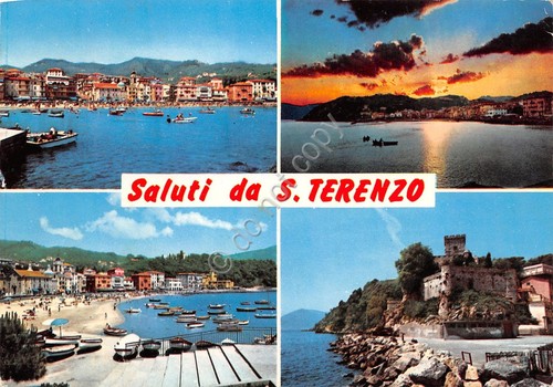 Cartolina San Terenzo 4 vedute (La Spezia)