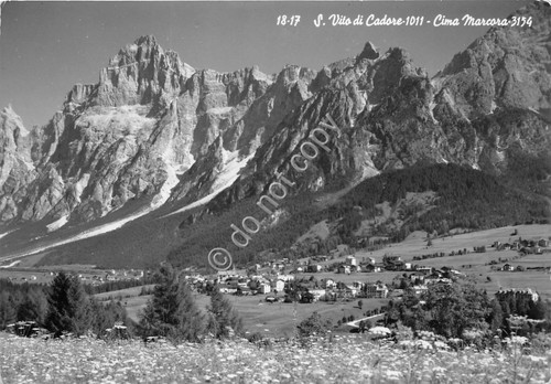 Cartolina San Vito di Cadore Panorama 1953 Foto Ghedina