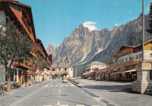 Cartolina San Vito di Cadore verso Marcora la strada 1972
