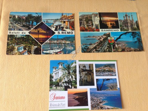 Cartolina Sanremo lotto di 3 cartoline con vedutine VG (Imperia)