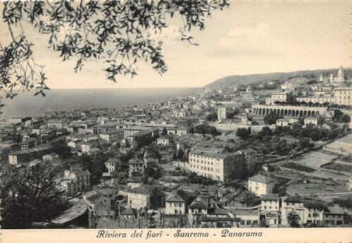 Cartolina Sanremo Panorama 1952