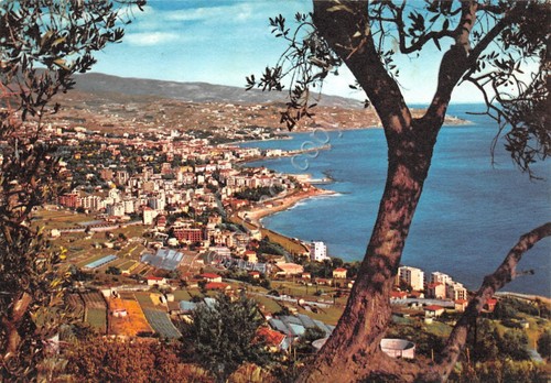 Cartolina Sanremo panorama da Coldirodi 1964 (Imperia)