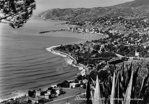 Cartolina Sanremo Panorama dall'alto (Imperia)
