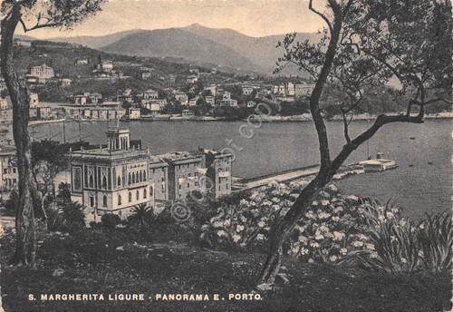 Cartolina Santa Margherita Ligure Panorama e Porto 1949