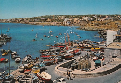 Cartolina Santa Maria di Leuca panorama porticciolo barche animata anni …