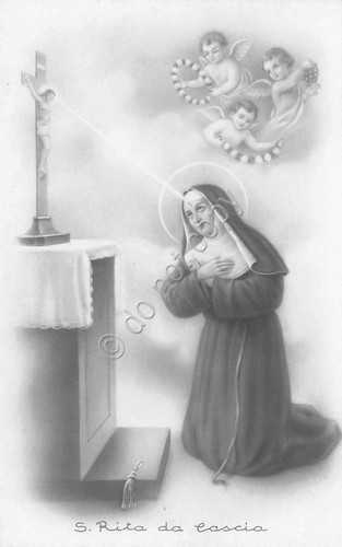 Cartolina Santa Rita da Cascia anni '40