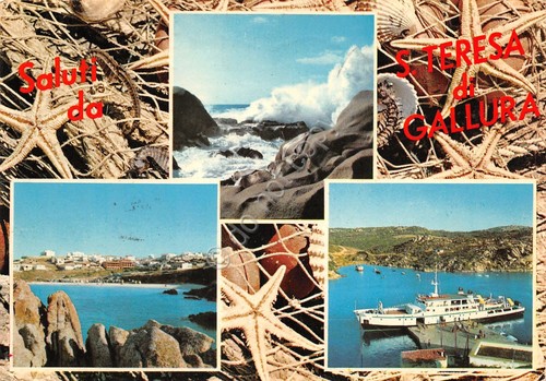 Cartolina Santa Teresa di Gallura vedute varie e stelle marine …