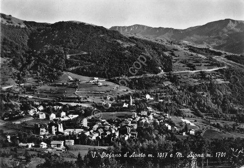 Cartolina Santo Stefano d' Aveto panorama e Monte Aiona 1965 …