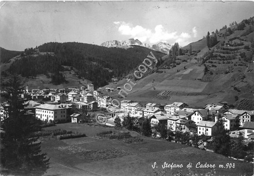Cartolina Santo Stefano di Cadore Panorama 1961 (Belluno)