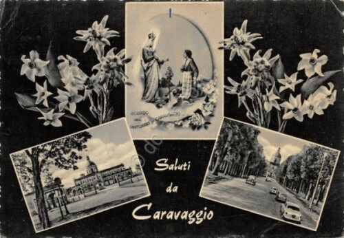 Cartolina Santuario di Caravaggio Vedute 1962 (Bergamo)