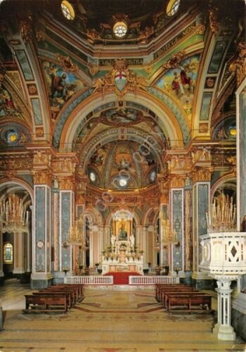 Cartolina Santuario Madonna della Guardia interno (Genova)