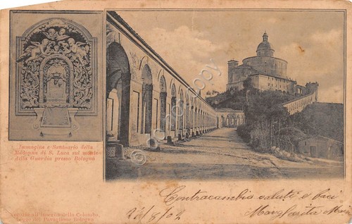 Cartolina Santuario Madonna di San Luca 1902