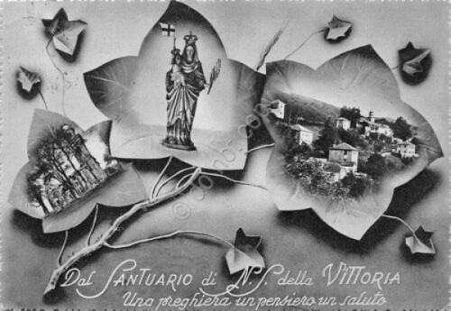 Cartolina Santuario Nostra Signora della Vittoria vedute Vergine Madonna 1957