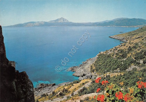 Cartolina Sapri scogliera anni '80