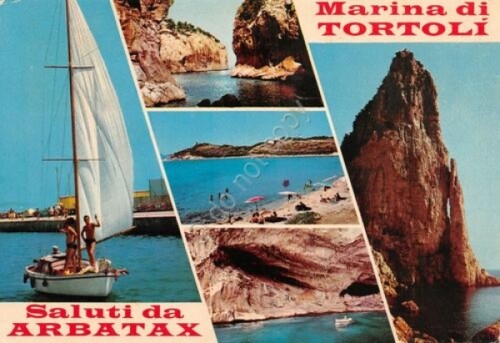 Cartolina Sardegna Arbatax Marina di Tortolì Vedute Vela (Nuoro)