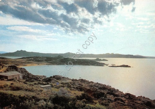 Cartolina Sardegna Baia Sardinia panorama mare (Sassari)