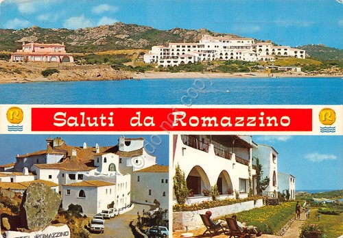 Cartolina Sardegna Costa Smeralda Hotel Romazzino vedute 1974