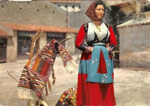 Cartolina Sardegna Costumi Sardi Fonni segnata 1963 (Nuoro)